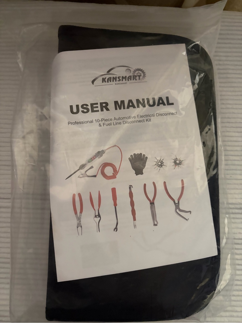 Black Automotive Electrical Disconnect & Fuel Line Tool Kit